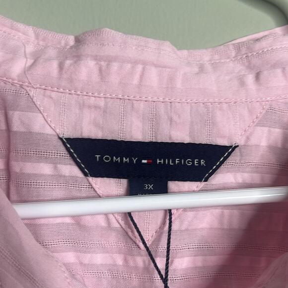 Tommy Hilfiger Pink Button Up Blouse 3X - Picture 2 of 5